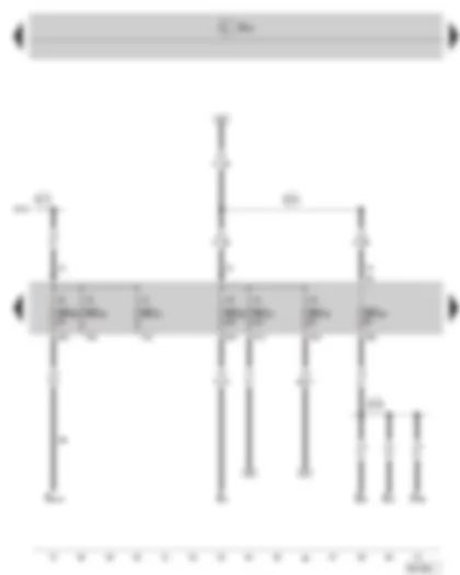 Wiring Diagram  SKODA SUPERB II 2011 - Fuse holder C in the dash panel