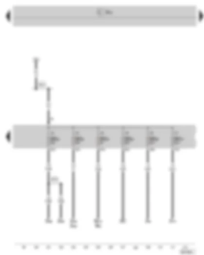 Wiring Diagram  SKODA SUPERB II 2011 - Fuse holder C in the dash panel