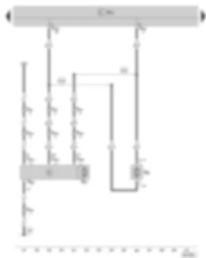 Wiring Diagram  SKODA SUPERB II 2011 - Rear window wiper motor - Windscreen and rear window washer pump