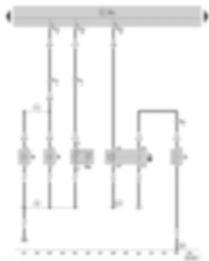 Wiring Diagram  SKODA SUPERB II 2011 - Bulb for high level brake light - number plate light - heated rear window relay - heated rear window