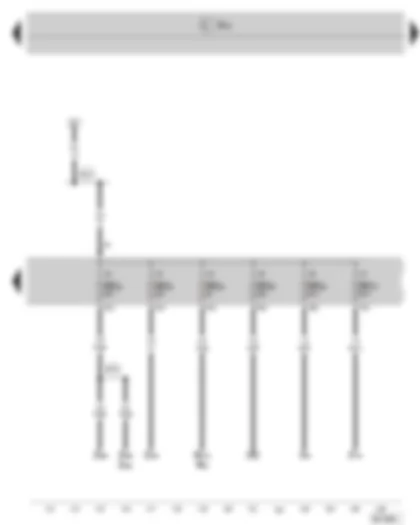 Wiring Diagram  SKODA SUPERB II 2011 - Fuse holder C in the dash panel