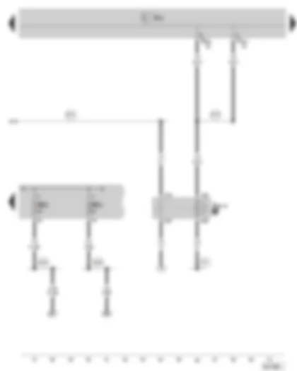 Wiring Diagram  SKODA SUPERB II 2014 - Voltage supply relay - terminal 50 - fuse holder C in the dash panel