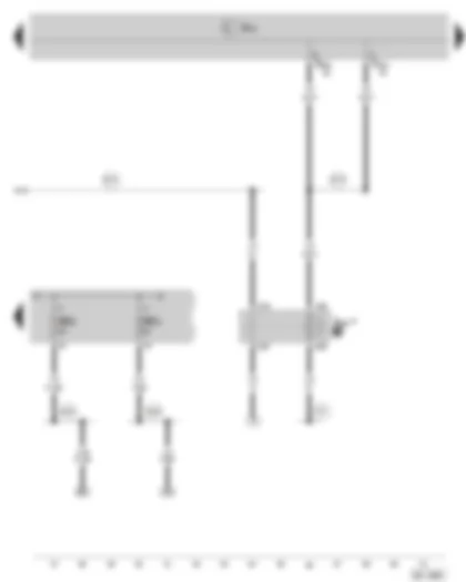 Wiring Diagram  SKODA SUPERB II 2011 - Voltage supply relay - terminal 50 - fuse holder C in the dash panel