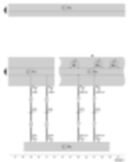 Wiring Diagram  SKODA SUPERB II 2015 - ABS control unit - data bus diagnostic interface - dash panel insert