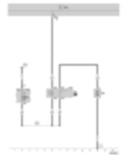 Wiring Diagram  SKODA SUPERB II 2012 - Headlight washer system pump - headlight washer system relay - fuse holder C in the dash panel