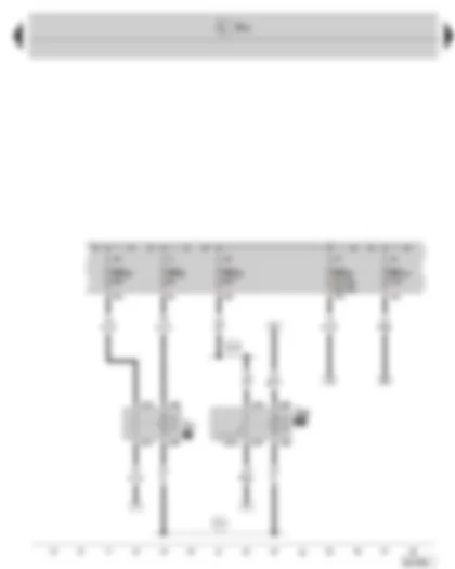 Wiring Diagram  SKODA SUPERB II 2011 - Fresh air blower relay - auxiliary heater operation relay - fuse holder C in the dash panel