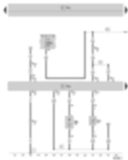 Wiring Diagram  SKODA SUPERB II 2012 - Door control unit rear left - door warning lamp rear left - inner door handle illumination rear left - fuse holder C in the dash panel