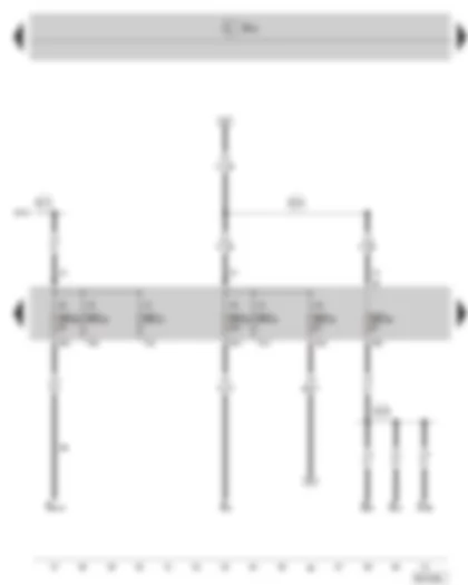 Wiring Diagram  SKODA SUPERB II 2011 - Fuse holder C in the dash panel