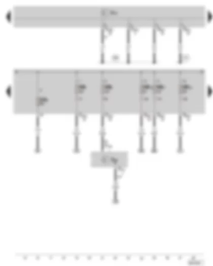 Wiring Diagram  SKODA SUPERB II 2011 - Fuse holder A at the E box - fuse holder B on the E box