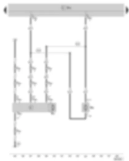 Wiring Diagram  SKODA SUPERB II 2011 - Rear window wiper motor - Windscreen and rear window washer pump