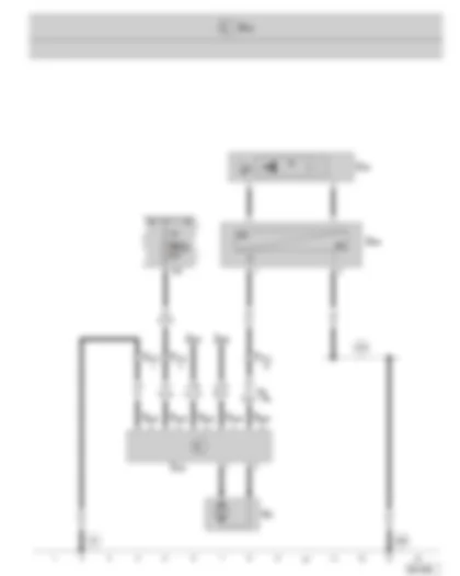 Wiring Diagram  SKODA SUPERB II 2014 - Solar operation control unit - solar cells - fresh air blower control unit - fresh air blower - fuse holder C in the dash panel