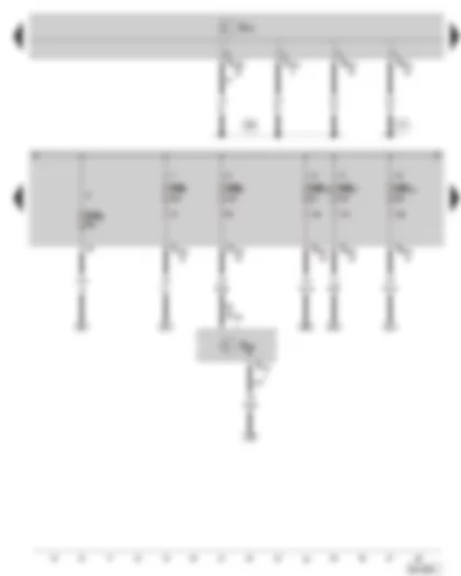 Wiring Diagram  SKODA SUPERB II 2014 - Fuse holder A at the E box - fuse holder B on the E box