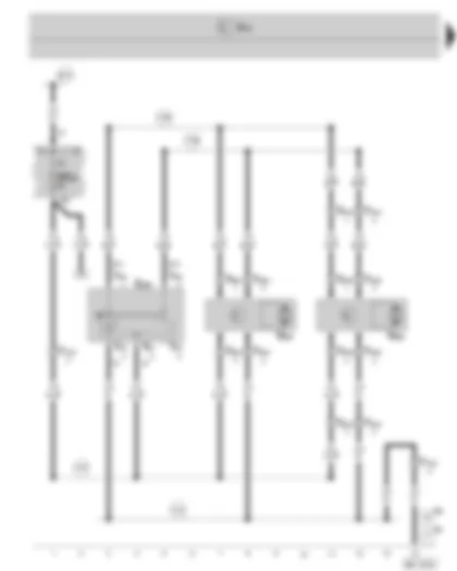 Wiring Diagram  SKODA SUPERB II 2015 - Ventilation switch - seat cushion fan of driver seat - seat backrest fan of driver seat - fuse holder C in the dash panel