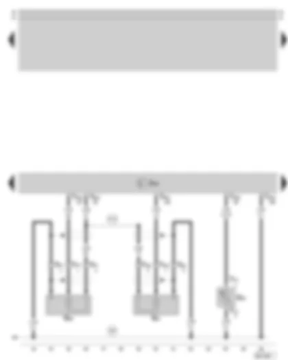 Wiring Diagram  SKODA SUPERB 2003 - Motronic control unit - intake air temperature sender - knock sensor I - knock sensor II