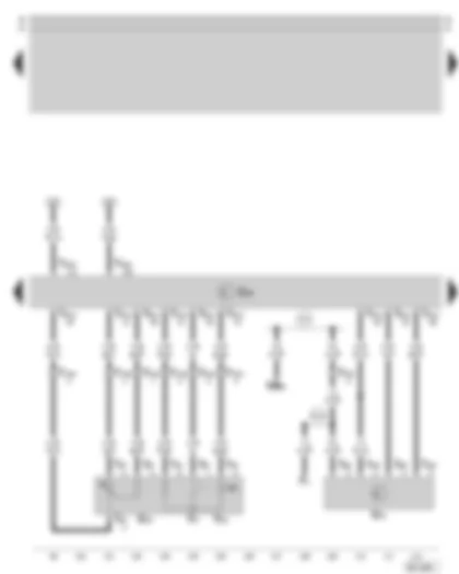 Wiring Diagram  SKODA SUPERB 2002 - Diesel direct injection system control unit - accelerator pedal position sender - air mass meter