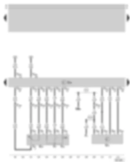 Wiring Diagram  SKODA SUPERB 2003 - Diesel direct injection system control unit - accelerator pedal position sender - air mass meter