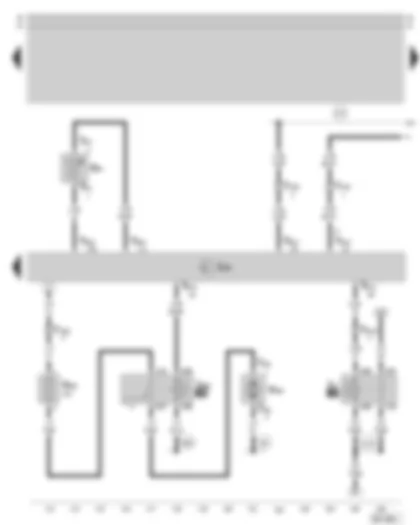 Wiring Diagram  SKODA SUPERB 2002 - Diesel direct injection system control unit - fuel pump relay - fuel cooling pump relay - fuel cooling pump