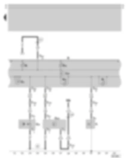 Wiring Diagram  SKODA SUPERB 2002 - Dash panel insert - warning lamps - speedometer - speedometer sender - oil pressure switch - oil level/oil temperature sender