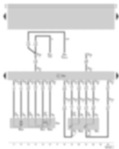 Wiring Diagram  SKODA SUPERB 2003 - Motronic control unit - accelerator pedal position sender - throttle valve control unit