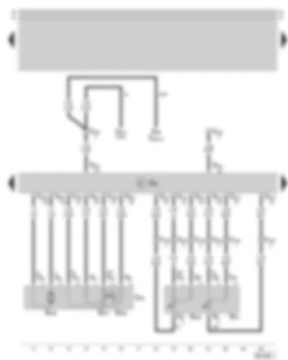 Wiring Diagram  SKODA SUPERB 2008 - Simos control unit - accelerator pedal position sender - throttle valve control unit