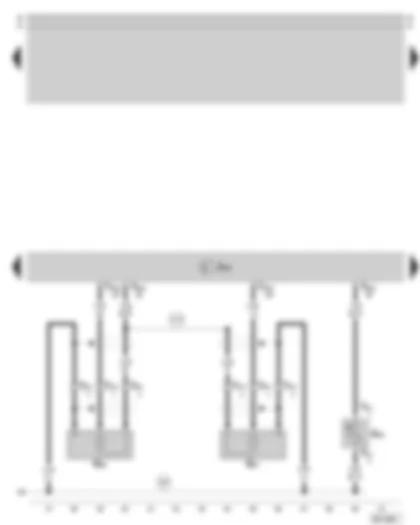 Wiring Diagram  SKODA SUPERB 2004 - Motronic control unit - intake air temperature sender - knock sensor I - knock sensor II