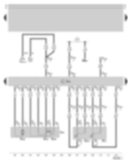Wiring Diagram  SKODA SUPERB 2003 - Motronic control unit - accelerator pedal position sender - throttle valve control unit
