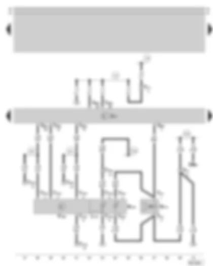 Wiring Diagram  SKODA SUPERB 2002 - Automatic gearbox control unit - Tiptronic switch - selector lever position magnet