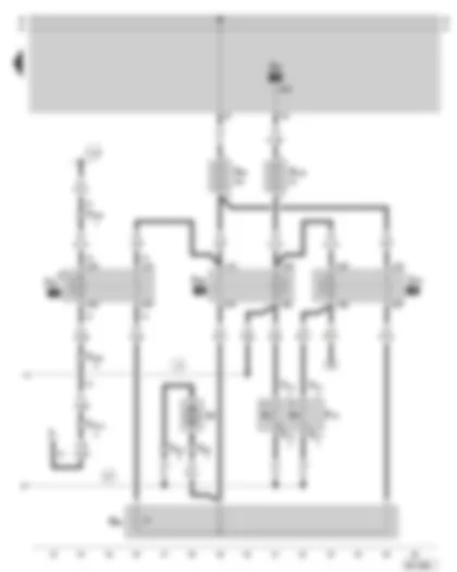 Wiring Diagram  SKODA SUPERB 2002 - Radiator fan relay - radiator fan run-on relay - radiator fan thermal switch - radiator fan