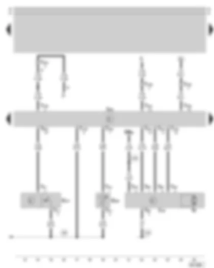 Wiring Diagram  SKODA SUPERB 2003 - Climatronic control unit - sunlight penetration photosensor - evaporator out-flow temperature sender - fresh air blower control unit - fresh air blower