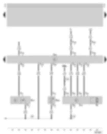 Wiring Diagram  SKODA SUPERB 2003 - Climatronic control unit - sunlight penetration photosensor - evaporator out-flow temperature sender - fresh air blower control unit - fresh air blower