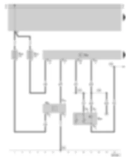 Wiring Diagram  SKODA SUPERB 2003 - Convenience electric central control unit - interior monitoring deactivation switch - alarm horn