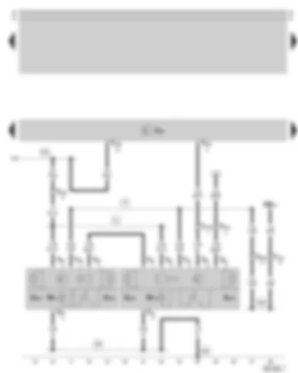 Wiring Diagram  SKODA SUPERB 2003 - Convenience electric central control unit - interior monitoring - rear reading light
