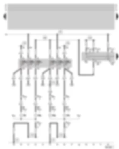 Wiring Diagram  SKODA SUPERB 2002 - Headlight dipper/flasher switch - side light - main beam headlight - fuse holder