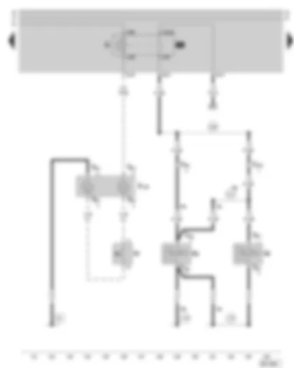 Wiring Diagram  SKODA SUPERB 2002 - Horn - horn relay - coil in the steering wheel