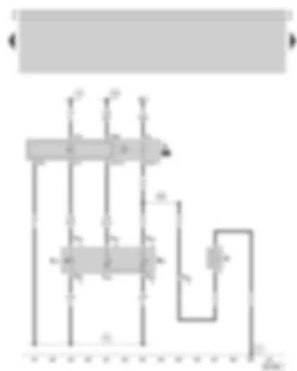 Wiring Diagram  SKODA SUPERB 2002 - Heated rear window switch - heated rear window relay - heated rear window