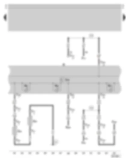 Wiring Diagram  SKODA SUPERB 2004 - Dash panel insert - warning lamps - brake lining/pad wear sender