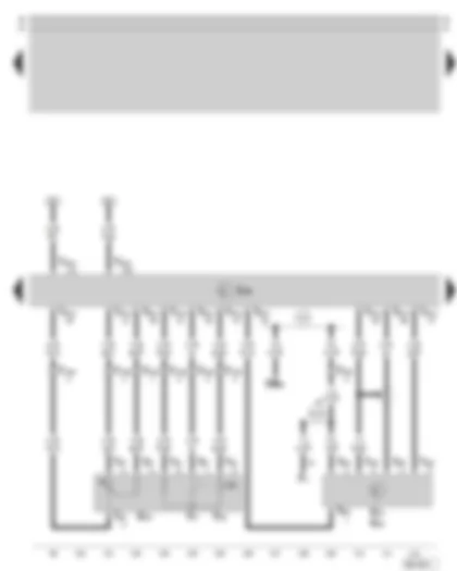 Wiring Diagram  SKODA SUPERB 2003 - Diesel direct injection system control unit - accelerator pedal position sender - air mass meter