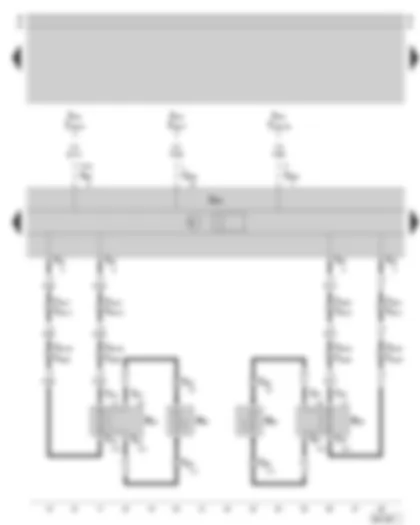 Wiring Diagram  SKODA SUPERB 2005 - Radio navigation system control unit - front loudspeaker