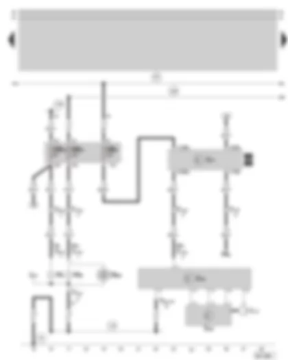 Wiring Diagram  SKODA SUPERB 2002 - Left gas discharge lamp - bulb failure control unit - fuse holder