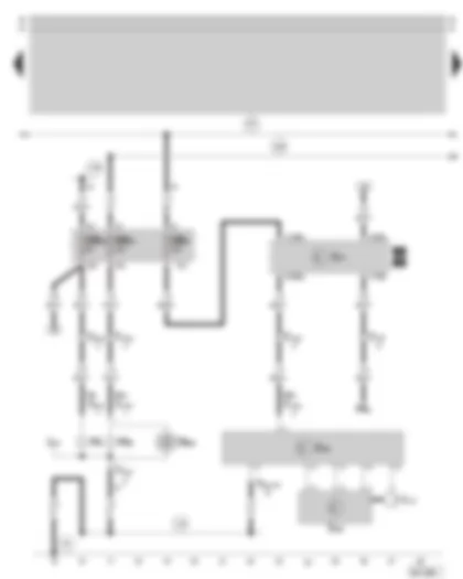 Wiring Diagram  SKODA SUPERB 2003 - Left gas discharge lamp - bulb failure control unit - fuse holder