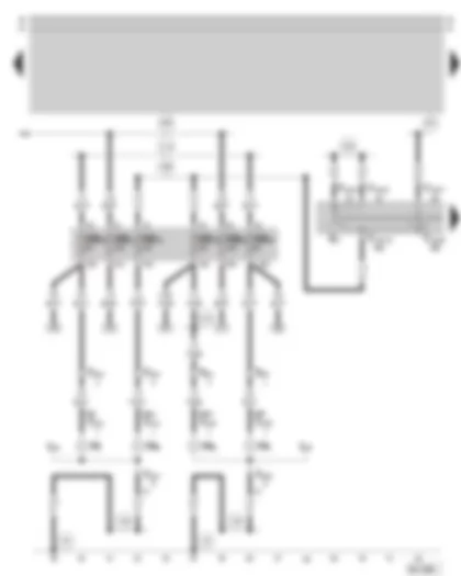 Wiring Diagram  SKODA SUPERB 2003 - Headlight dipper/flasher switch - side light - main beam headlight - fuse holder