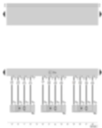 Wiring Diagram  SKODA SUPERB 2002 - Seat adjustment control unit with memory - longitudinal adjustment motor - front height adjustment motor - rear height adjustment motor