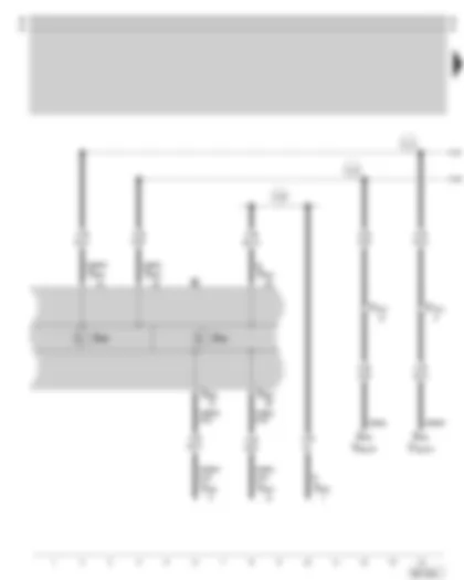 Wiring Diagram  SKODA SUPERB 2003 - Dash panel insert - control unit in dash panel insert - data bus diagnostic interface - connector for diagnostic connection - connection for airbag control unit