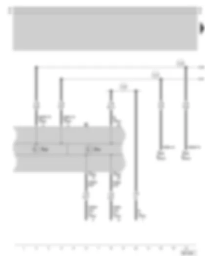 Wiring Diagram  SKODA SUPERB 2003 - Dash panel insert - control unit in dash panel insert - data bus diagnostic interface - connector for diagnostic connection - connection for Climatronic control unit