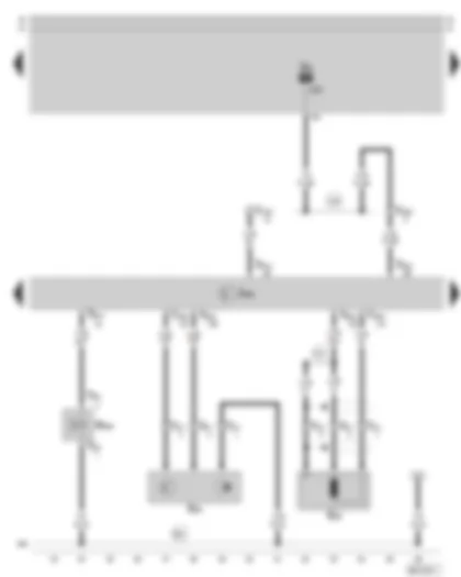 Wiring Diagram  SKODA SUPERB 2003 - Diesel direct injection system control unit - engine speed sender - Hall sender - variable intake manifold flap change-over valve