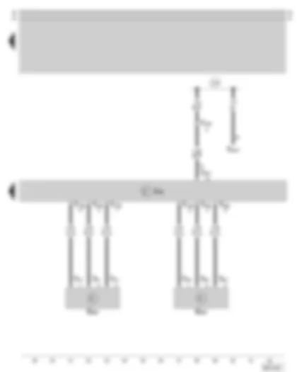 Wiring Diagram  SKODA SUPERB 2005 - Parking aid control unit - parking aid sender