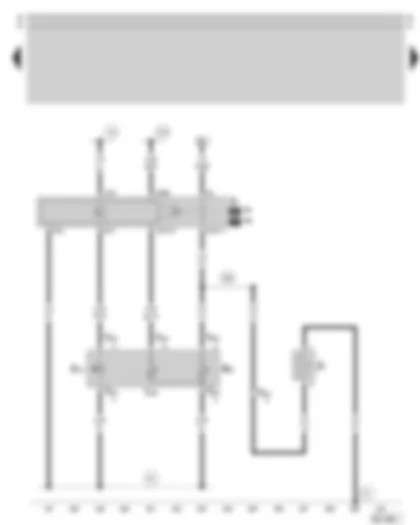 Wiring Diagram  SKODA SUPERB 2003 - Heated rear window switch - heated rear window relay - heated rear window