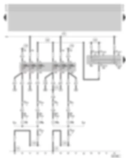Wiring Diagram  SKODA SUPERB 2004 - Headlight dipper/flasher switch - side light - main beam headlight - fuse holder