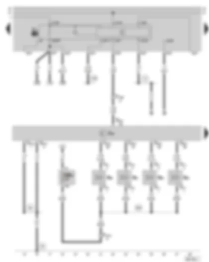 Wiring Diagram  SKODA SUPERB 2005 - Simos control unit - fuel pump relay - injection valves - fuse holder