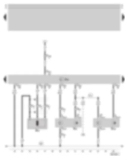 Wiring Diagram  SKODA SUPERB 2004 - Motronic control unit - engine speed sender - Hall sender - Hall sender 2